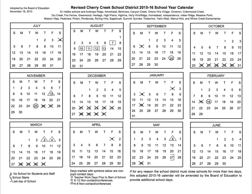 School Year Calendar/PTO Calendar 5th Grade: Block Mickelsen
